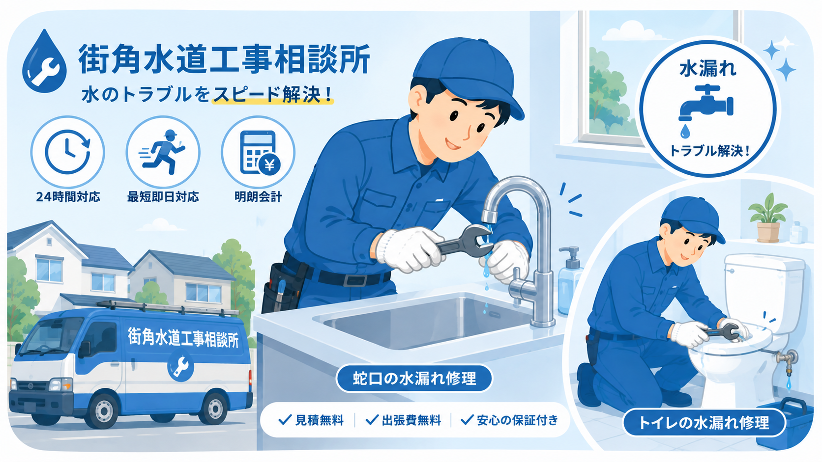 街角水道工事相談所のサービスイメージ