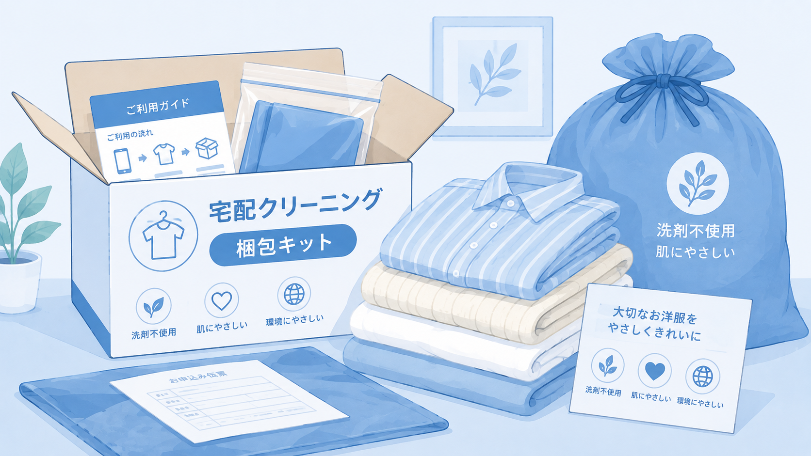 洗剤不使用クリーニングのイメージ