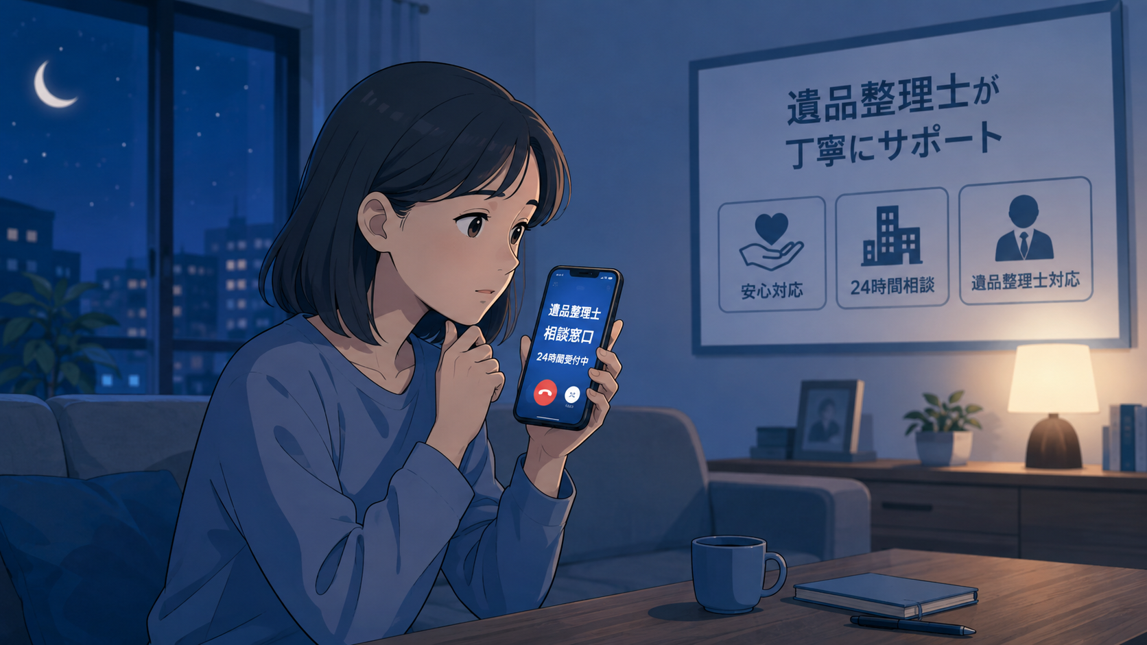 遺品整理24時間相談のイメージ