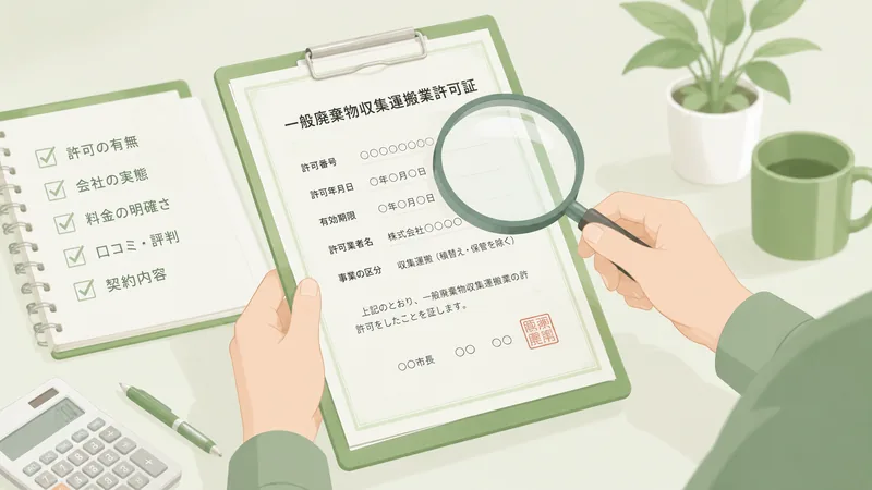 不用品回収の悪徳業者の見分け方のイメージ